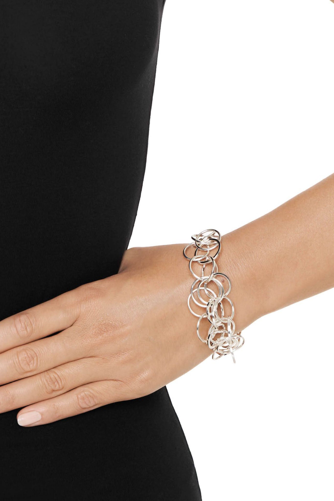 Efva Attling Messy Ring Bracelet hopeinen rannekoru
