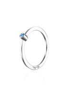 Efva Attling Micro Blink Ring, Blue Topaz hopeinen sormus