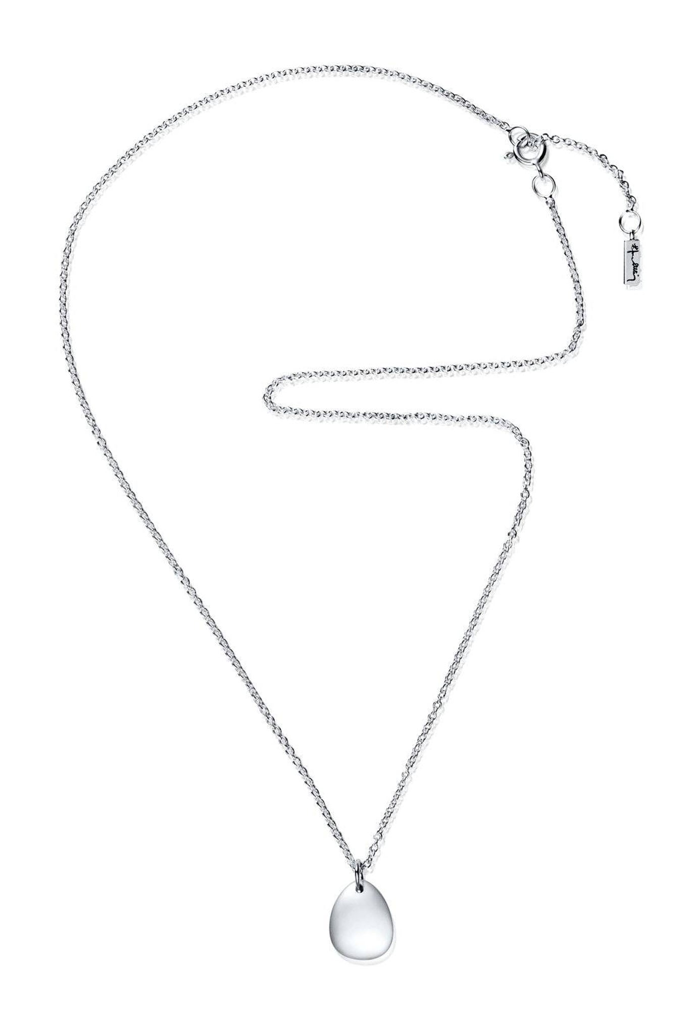 Efva Attling Mini Rose Petal Pendant hopeinen kaulakoru