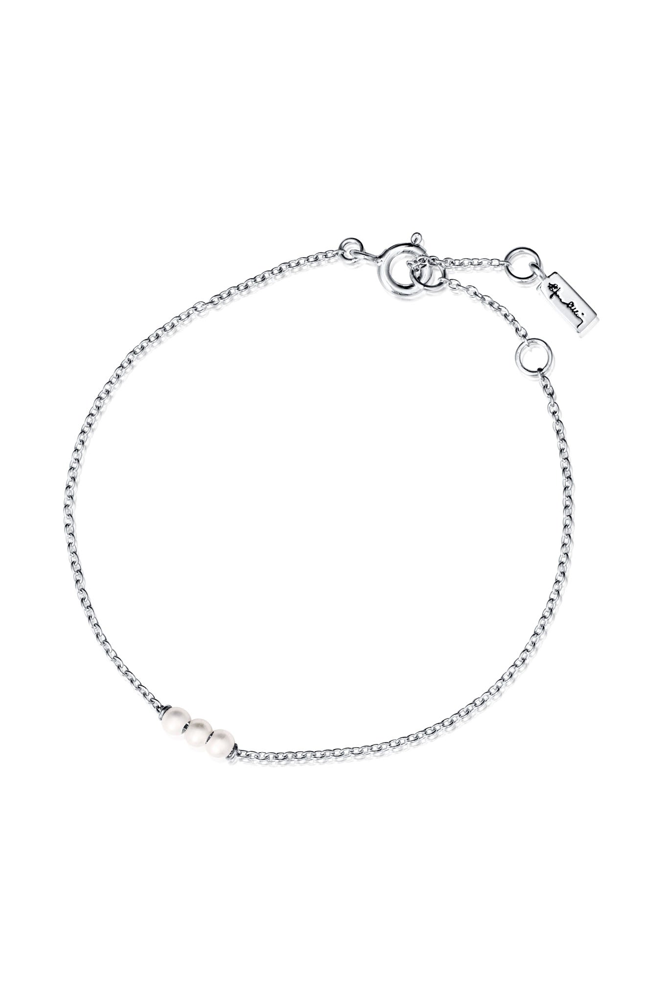 Efva Attling My Little Pearl Bracelet  hopeinen rannekoru
