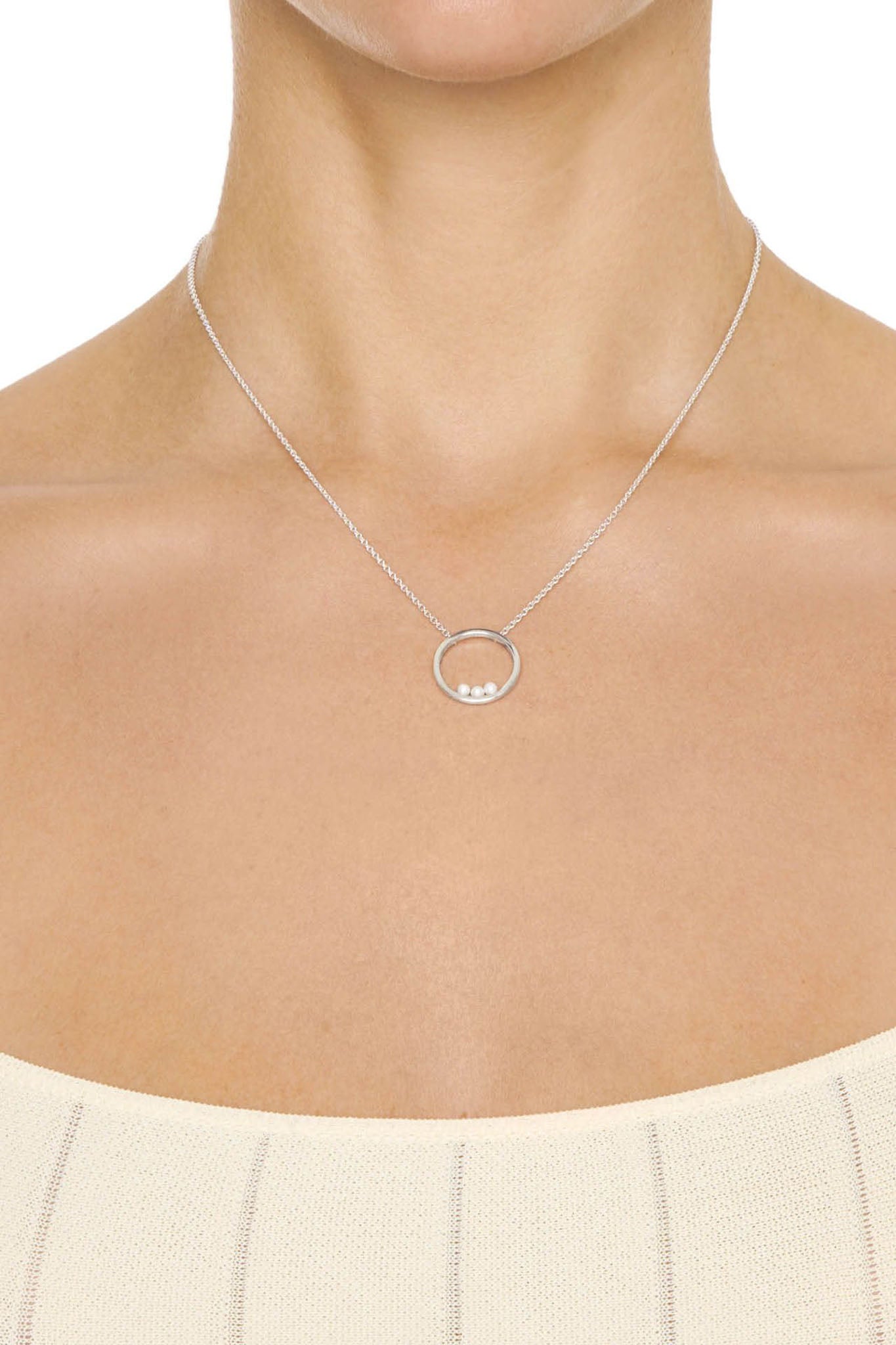 Efva Attling Roller Coaster Necklace hopeinen kaulakoru