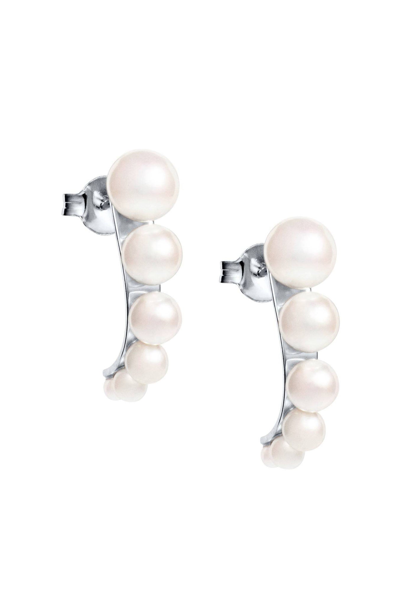 Efva Attling Strings Of Pearls Hoops hopeiset korvakorut