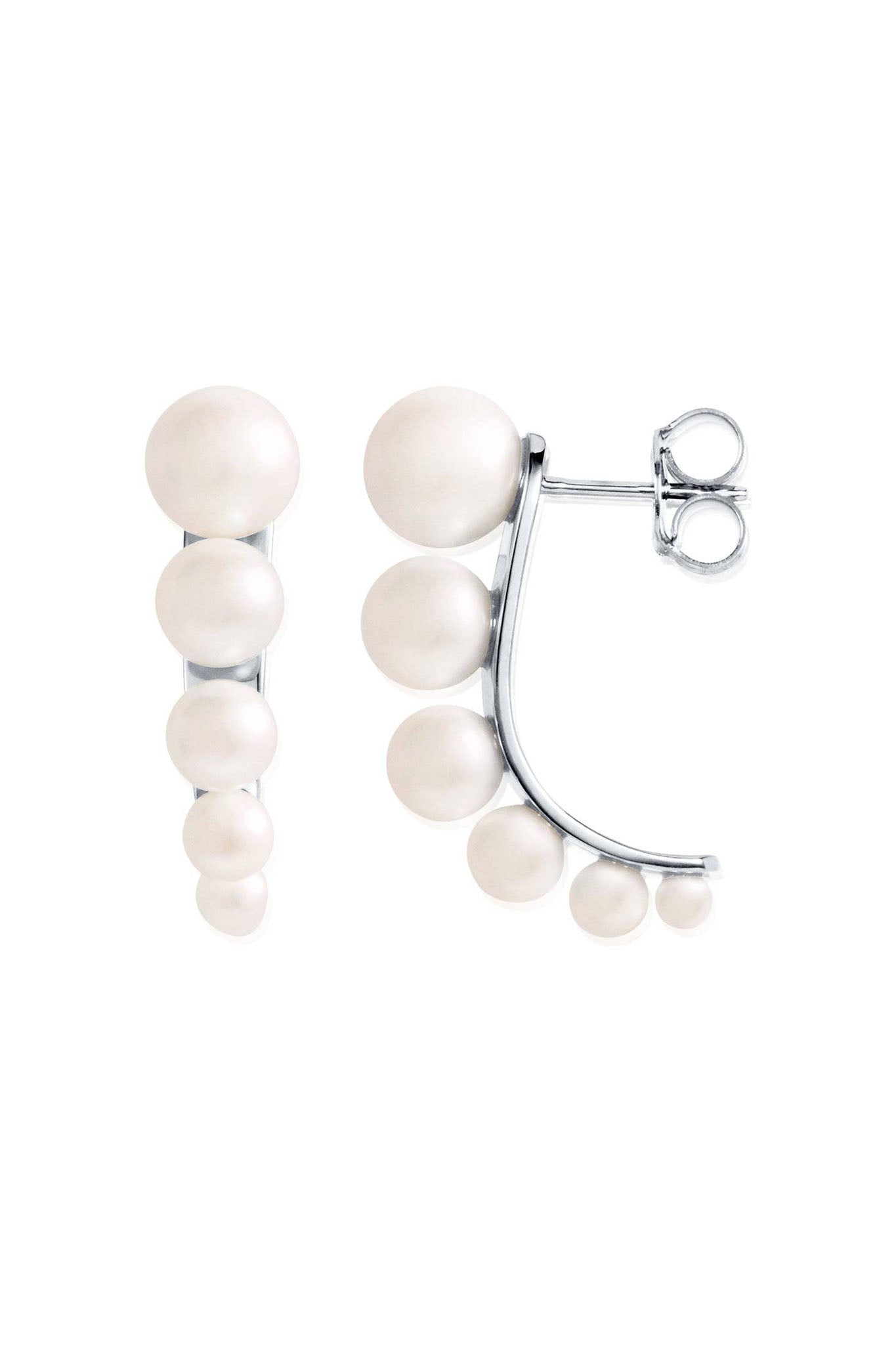 Efva Attling Strings Of Pearls Hoops hopeiset korvakorut