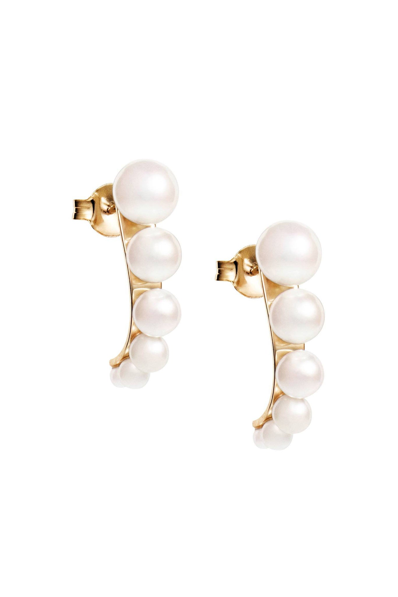 Efva Attling Strings Of Pearls Hoops kullatut korvakorut