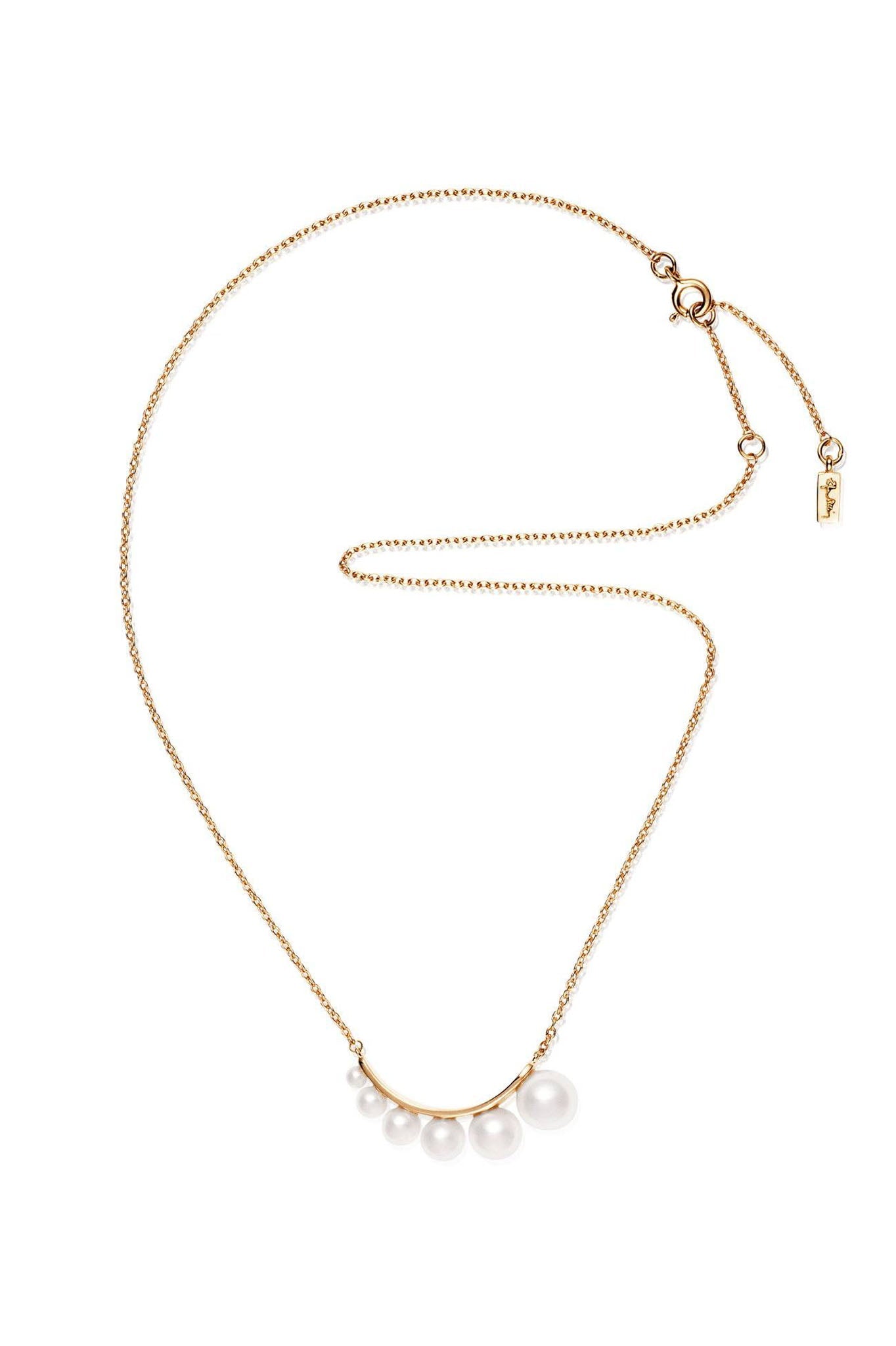 Efva Attling Strings Of Pearls Necklace kullattu kaulakoru