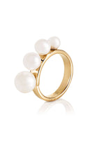 Efva Attling Strings Of Pearls Ring kullattu sormus