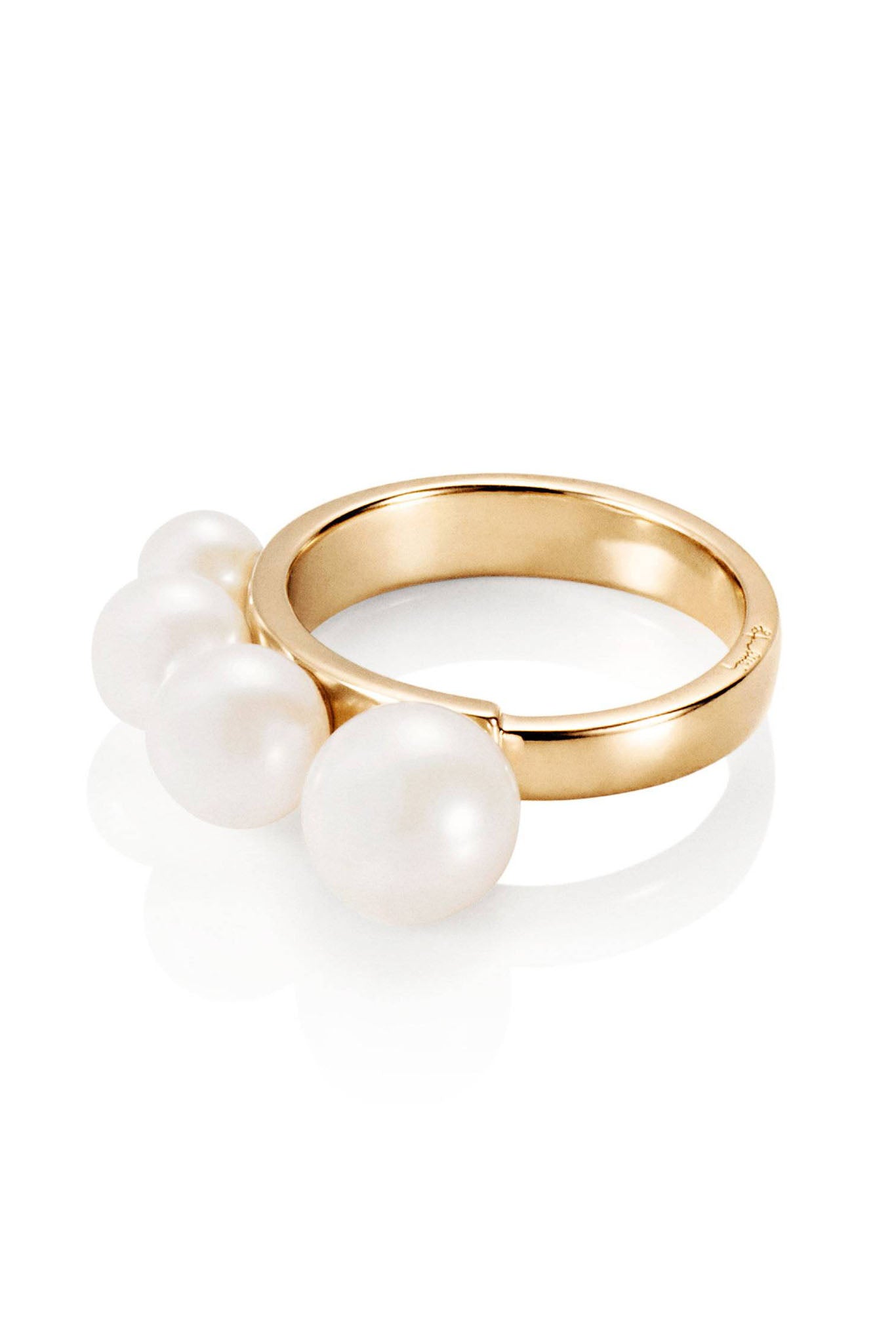Efva Attling Strings Of Pearls Ring kullattu sormus
