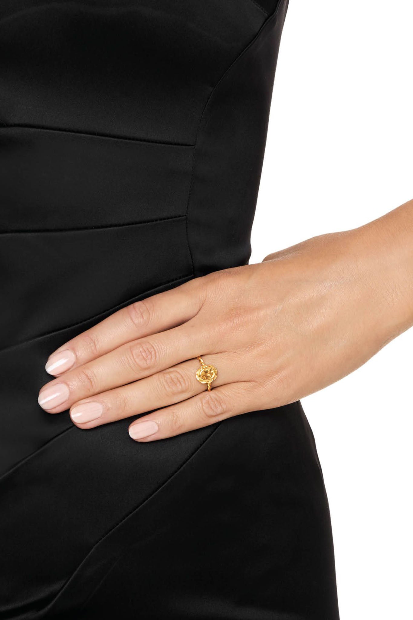 Efva Attling Wrapped Colour Ring, Citrine keltakultainen sormus