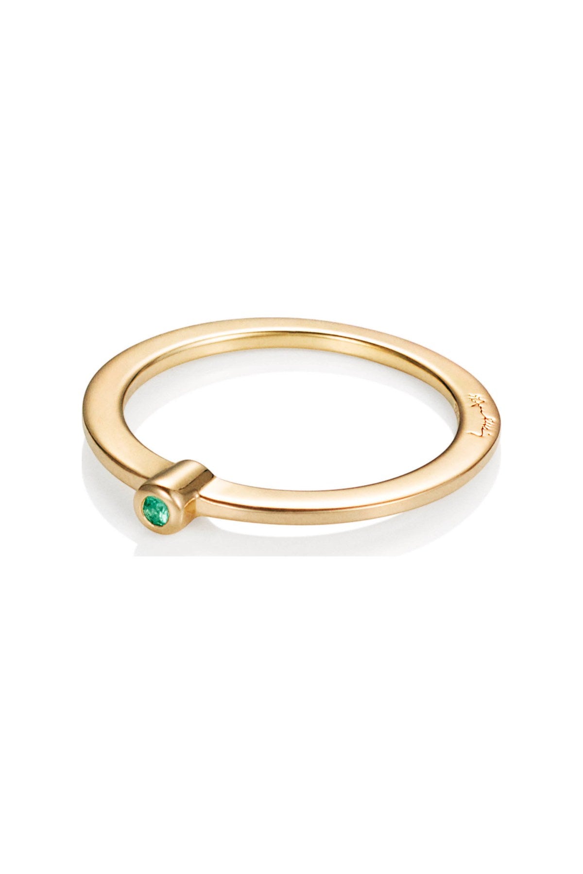 Efva Attling Micro Blink Ring - Green Emerald kullattu sormus