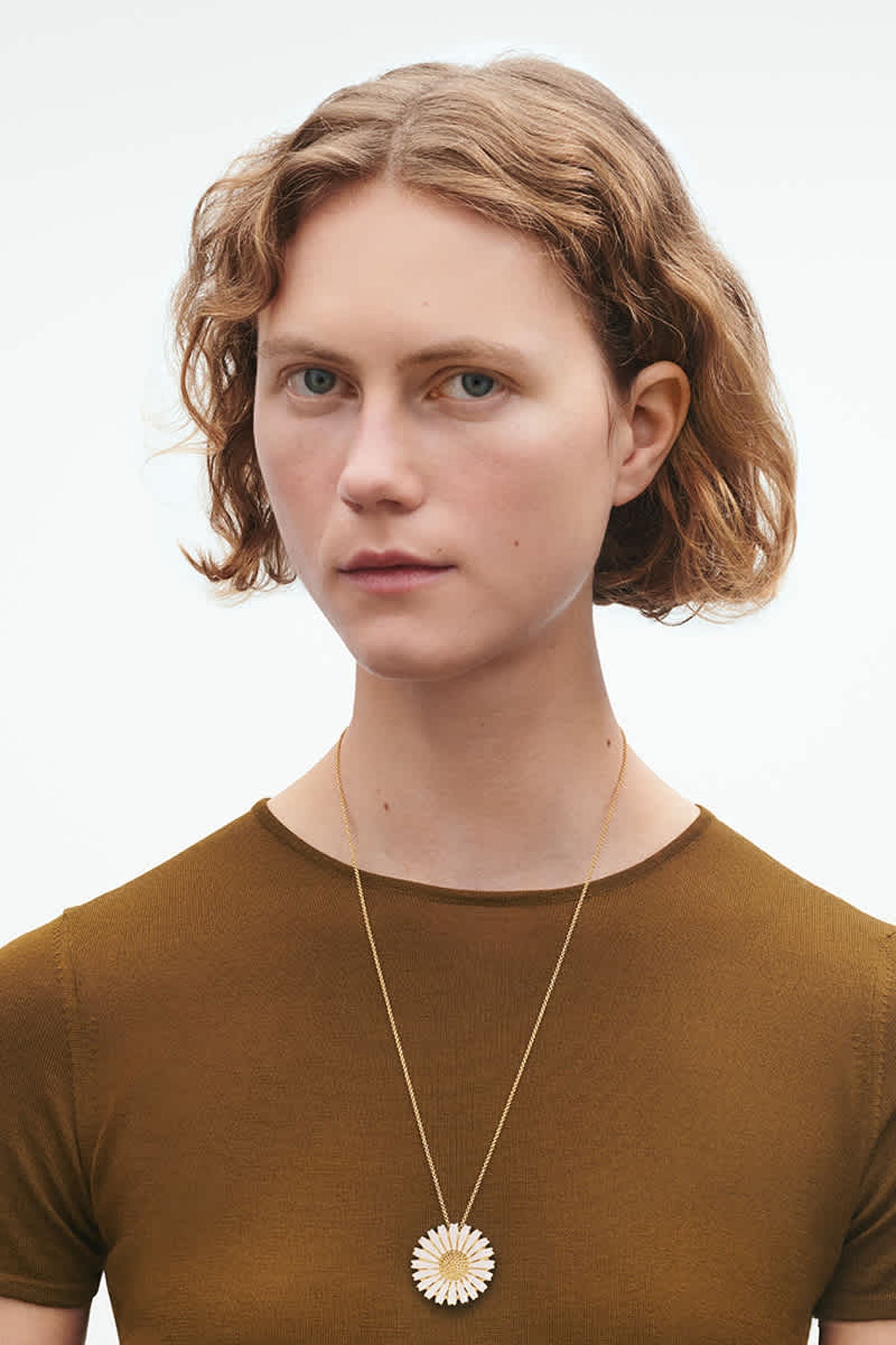 Georg Jensen Daisy kullattu rintakoru/riipus
