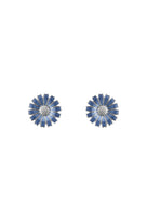 Georg Jensen Daisy sininen emali hopeiset korvakorut 20001544