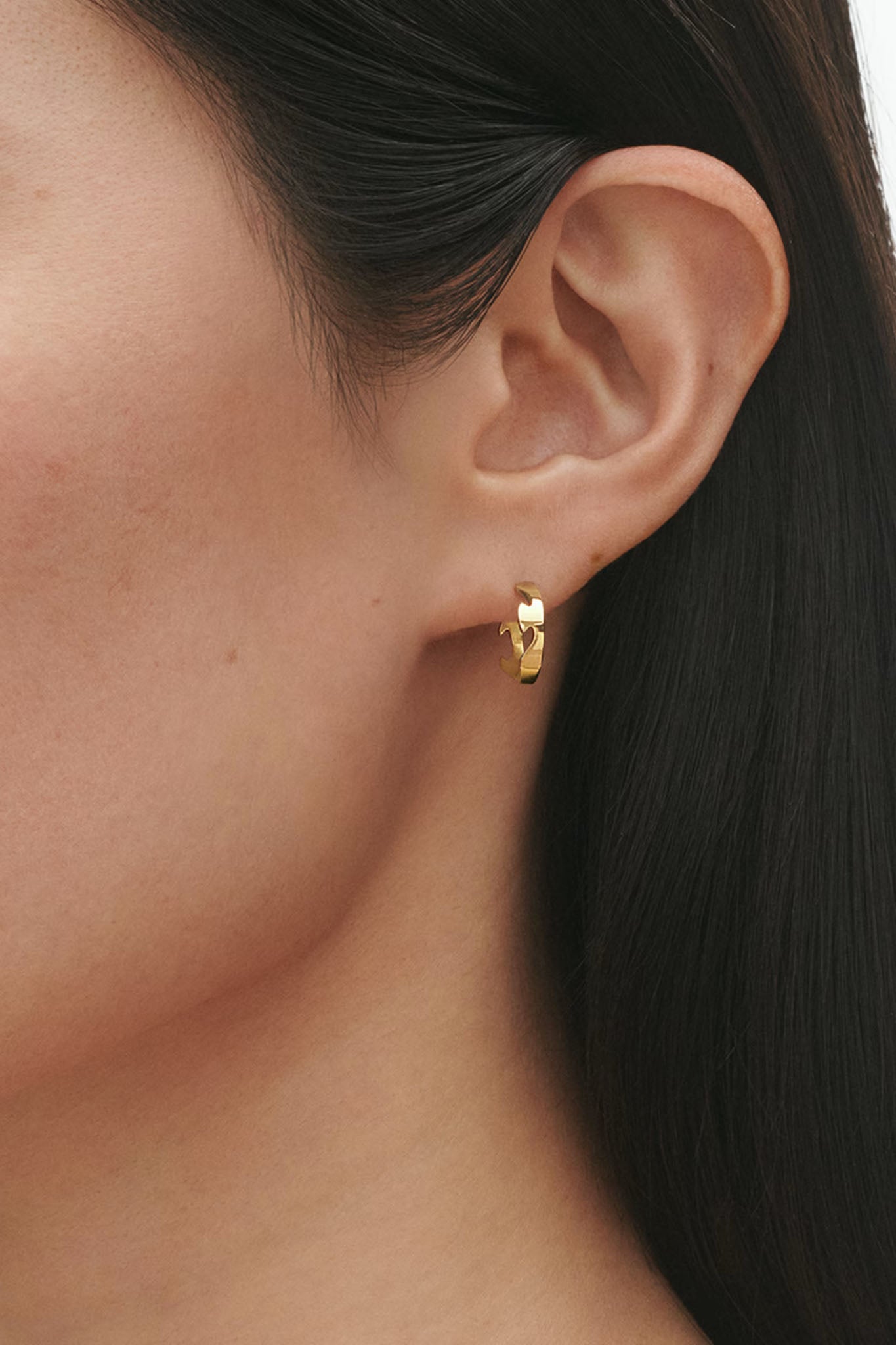 Georg Jensen Fusion Small hopeiset korvakorut