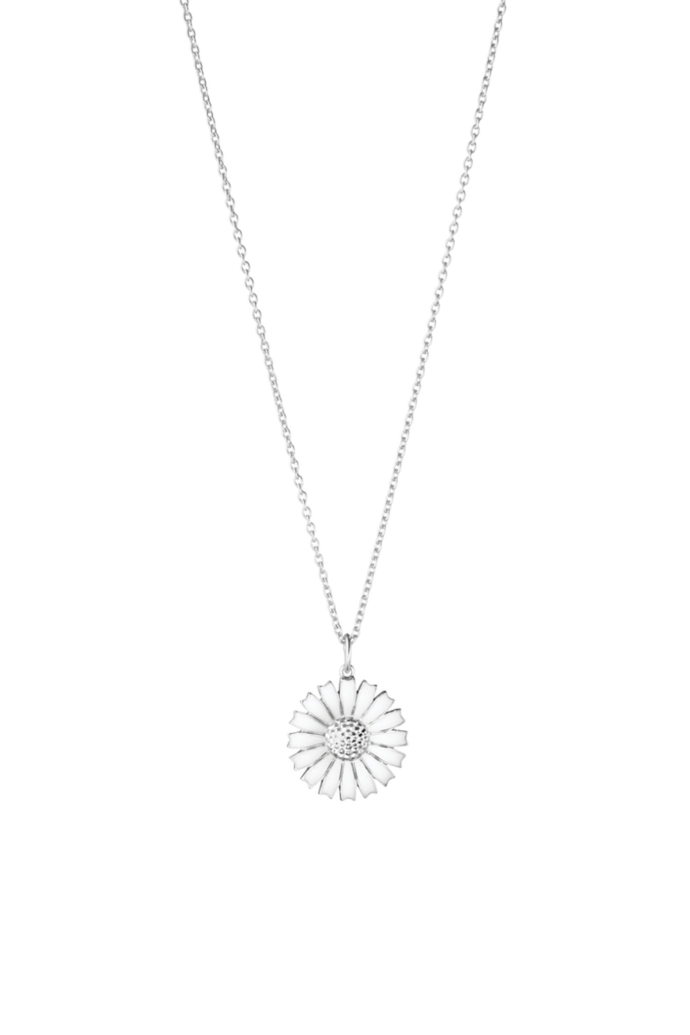 Georg Jensen Georg Jensen Daisy valkoinen emali hopeinen kaulakoru