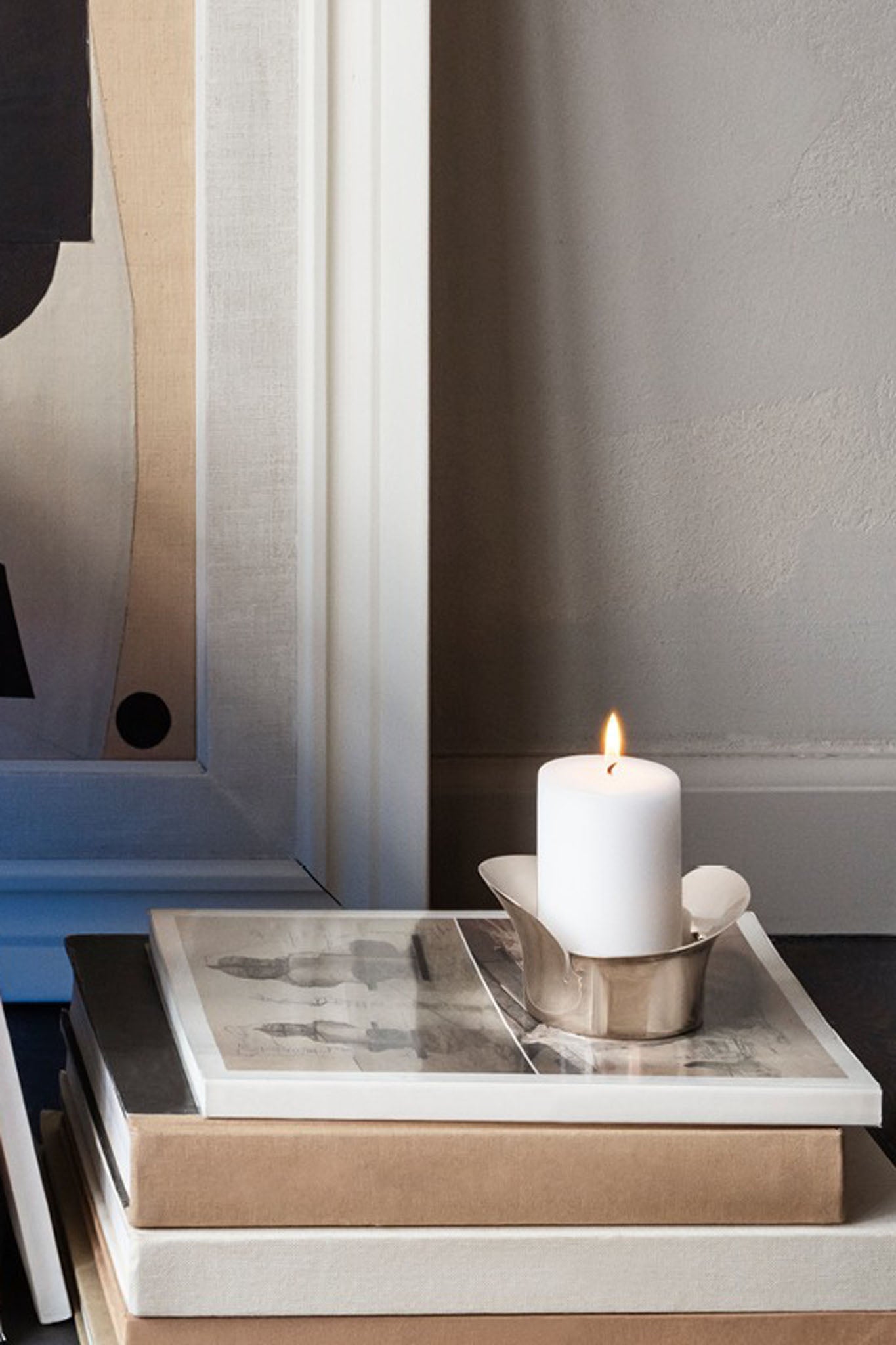 Georg Jensen Home Bloom kynttilänjalka pilarikynttilälle