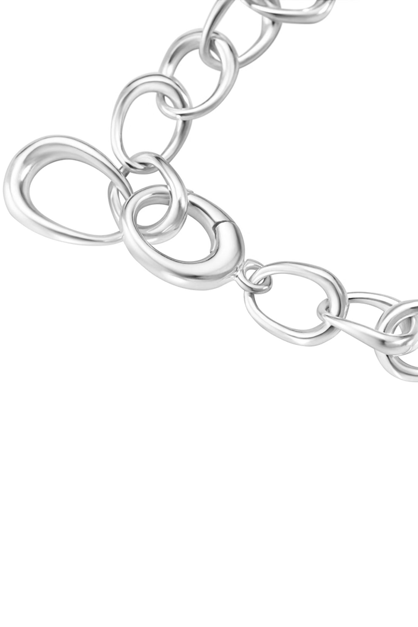 Georg Jensen Offspring Link hopeinen rannekoru