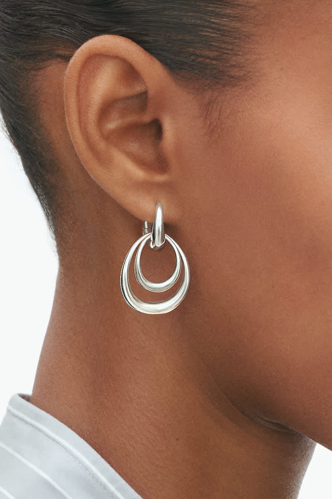 Georg Jensen Offspring Medium hopeiset korvakorut
