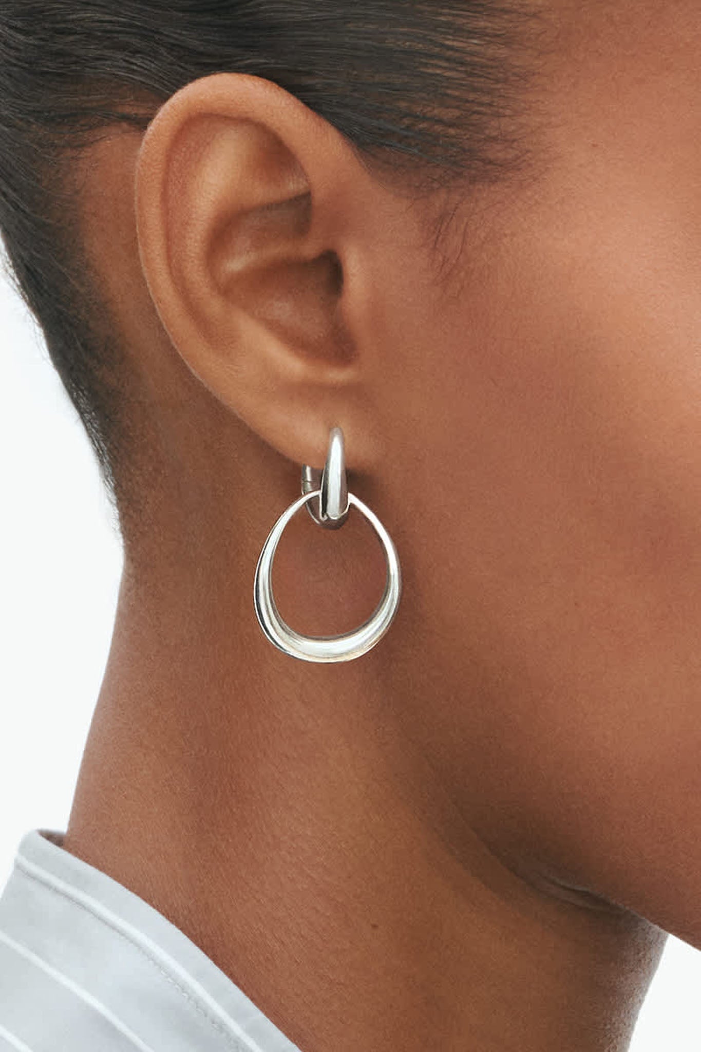 Georg Jensen Offspring Medium hopeiset korvakorut