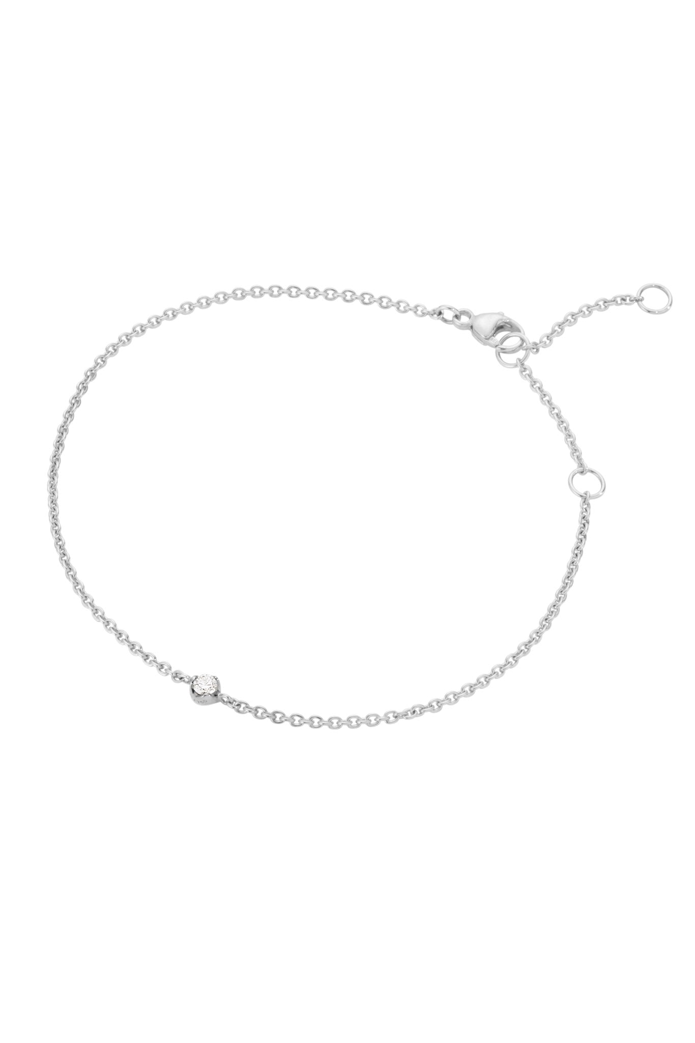 Georg Jensen Signature Bracelet valkokultainen timanttirannekoru 0,05ct