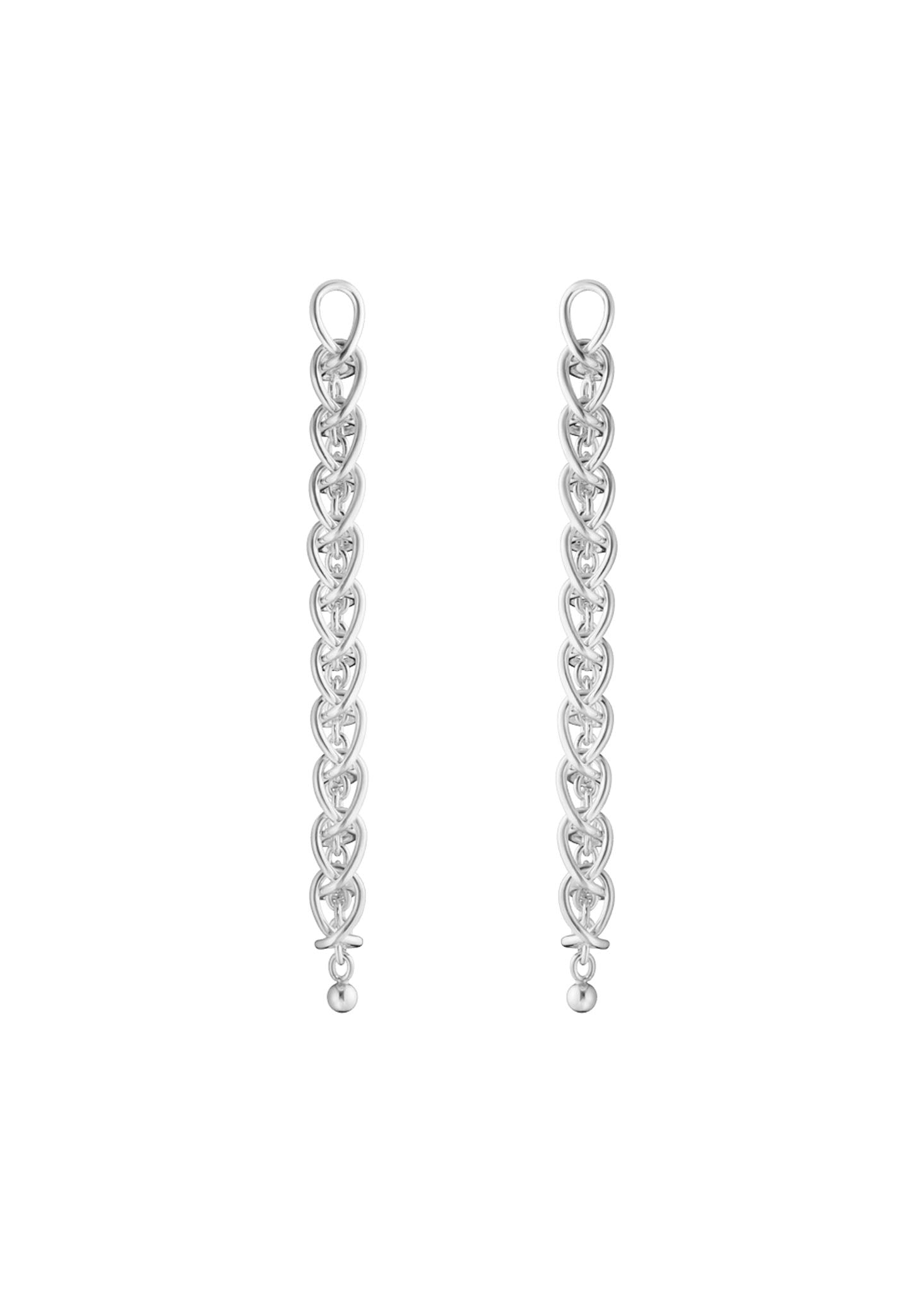 Georg Jensen Weft 11 Link hopeiset korvakorut