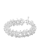 Georg Jensen Weft Double Link hopeinen rannekoru