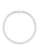 Georg Jensen Weft single link hopeinen kaulakoru