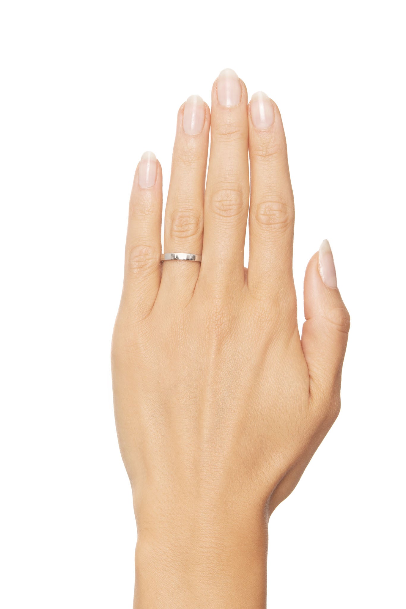 Efva Attling Half Round Thin Ring valkokultainen sormus