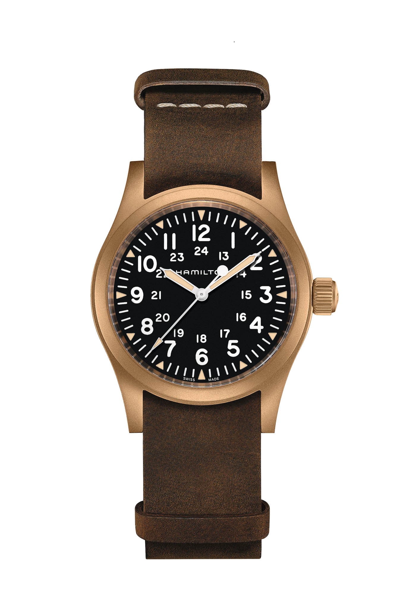 Hamilton Khaki Field 38 Mechanical Bronze rannekello