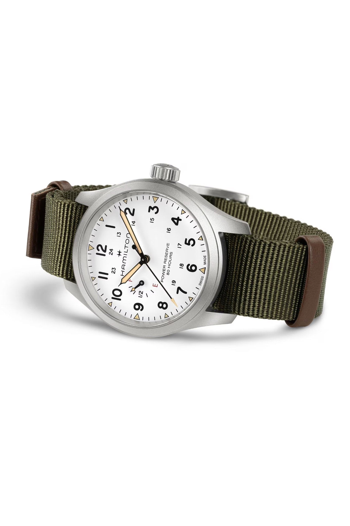 Hamilton Khaki Field Mechanical Power Reserve 40 rannekello