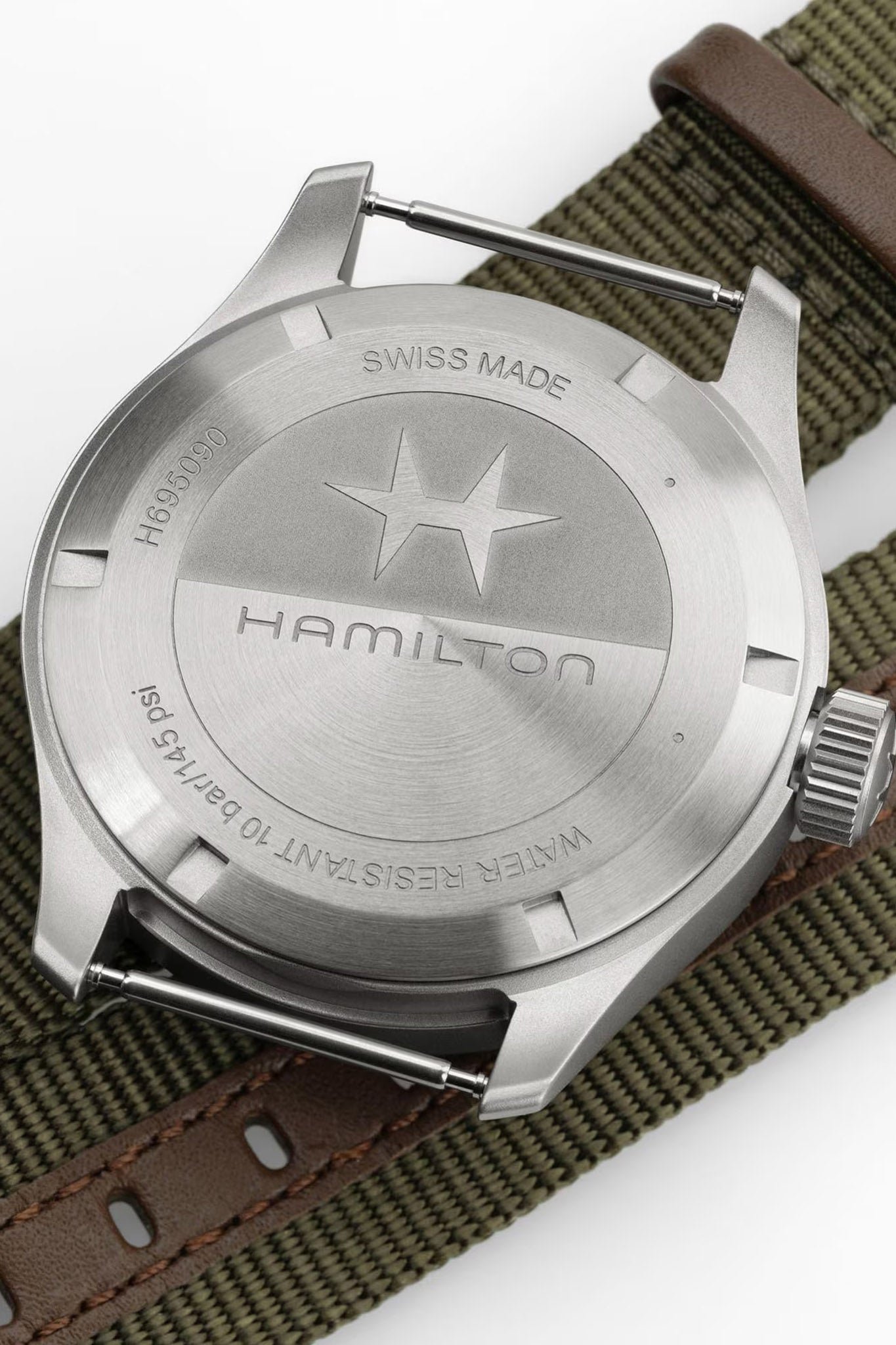 Hamilton Khaki Field Mechanical Power Reserve 40 rannekello