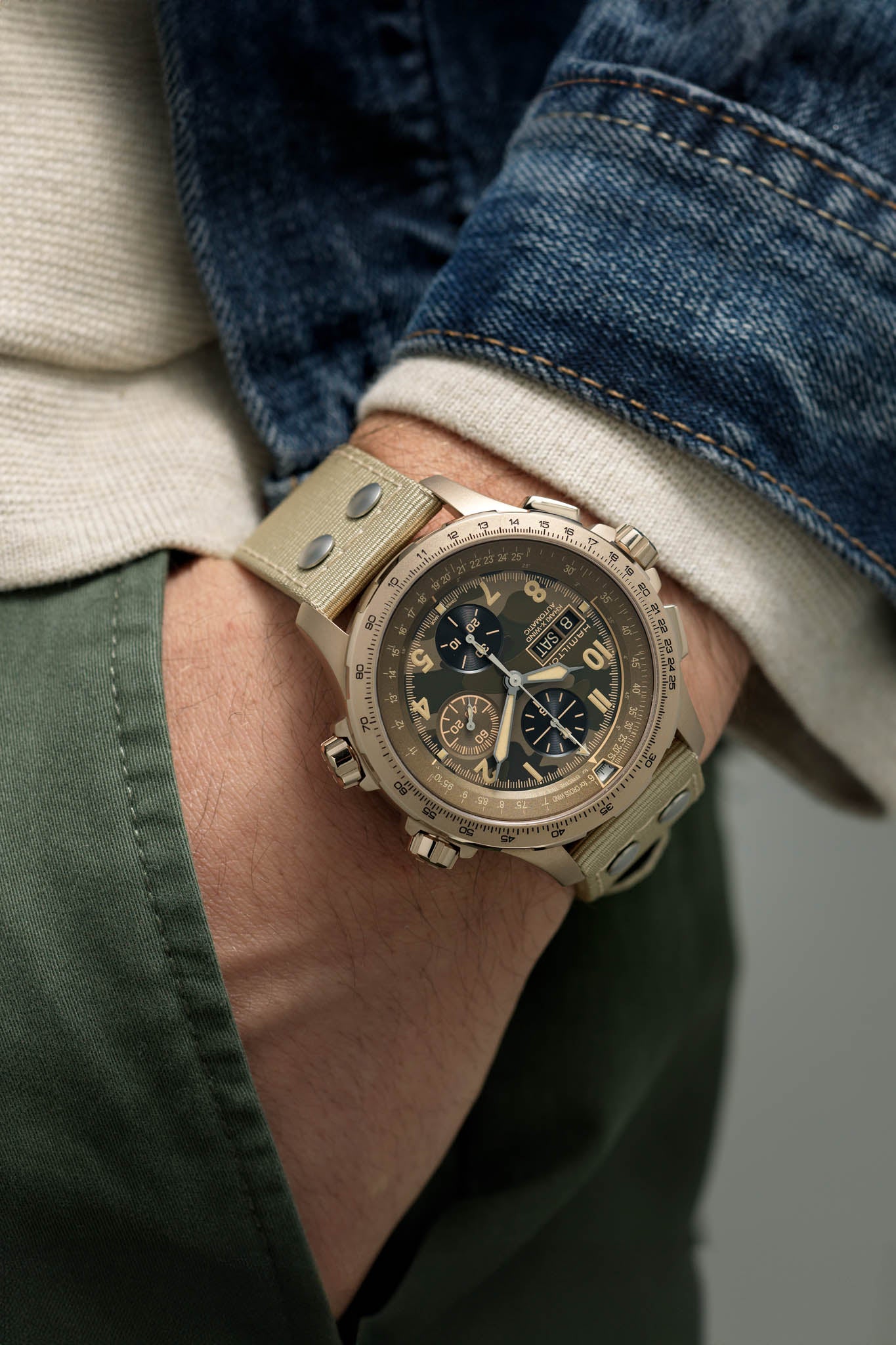 Hamilton Khaki X-Wind Chrono rannekello