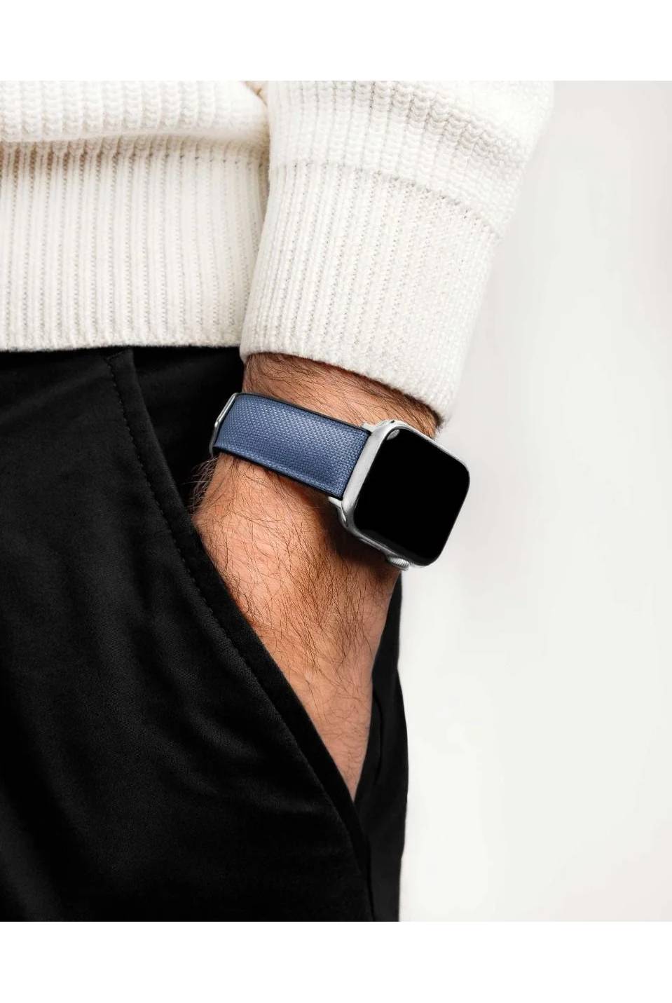 Hirsch Arne for Apple Watch L Blue kellon ranneke