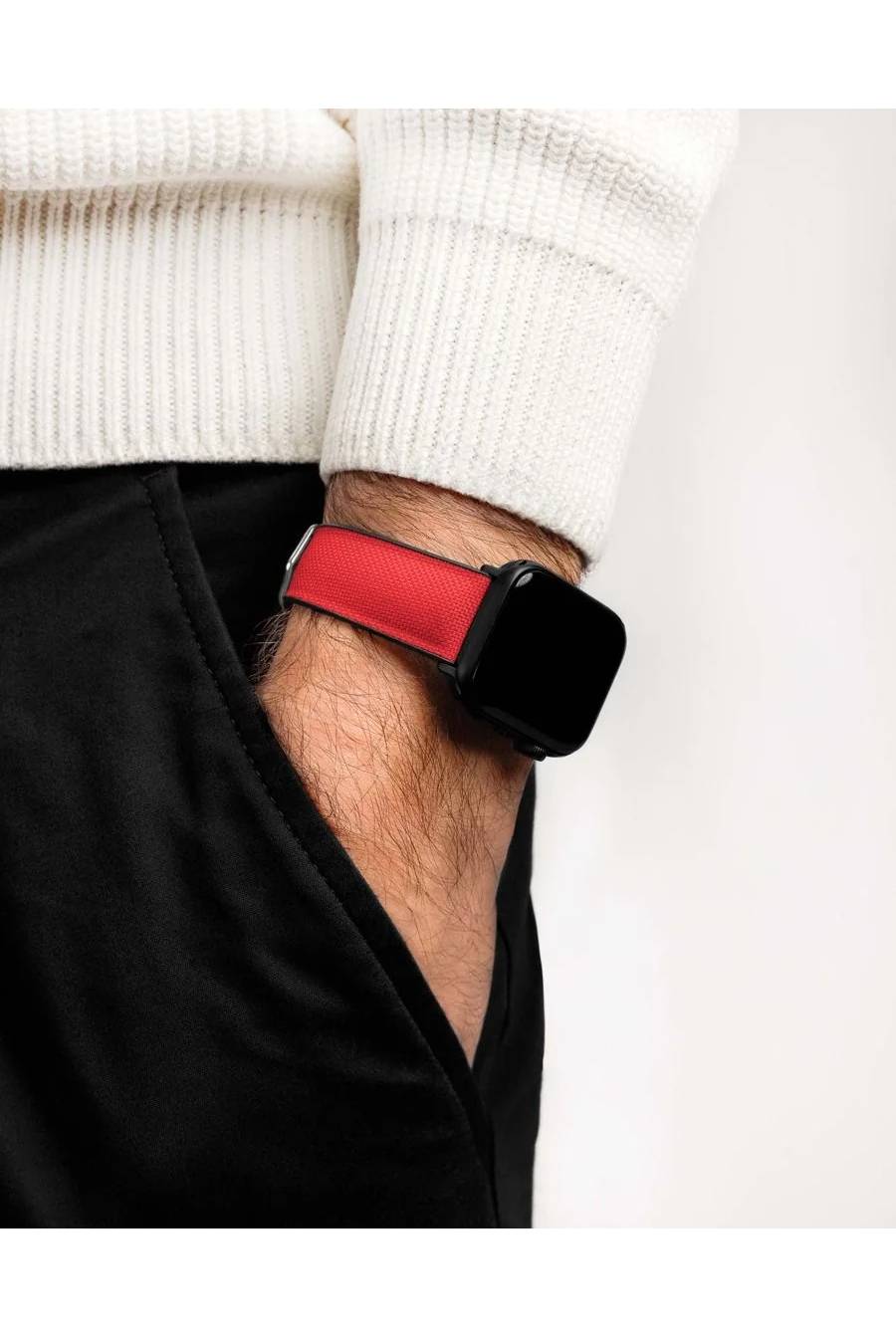 Hirsch Arne for Apple Watch L Red kellon ranneke