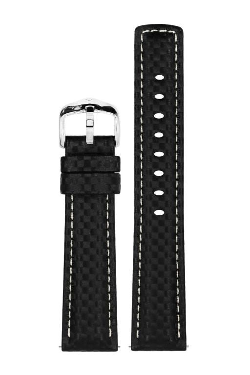 Hirsch Carbon kelloranneke, musta (02592X50)