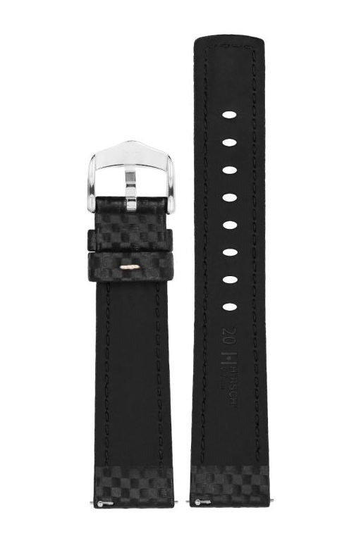 Hirsch Carbon kelloranneke, musta (02592X50)