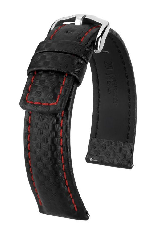 Hirsch Carbon kelloranneke, musta (02592X52)