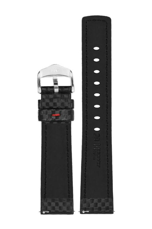 Hirsch Carbon kelloranneke, musta (02592X52)