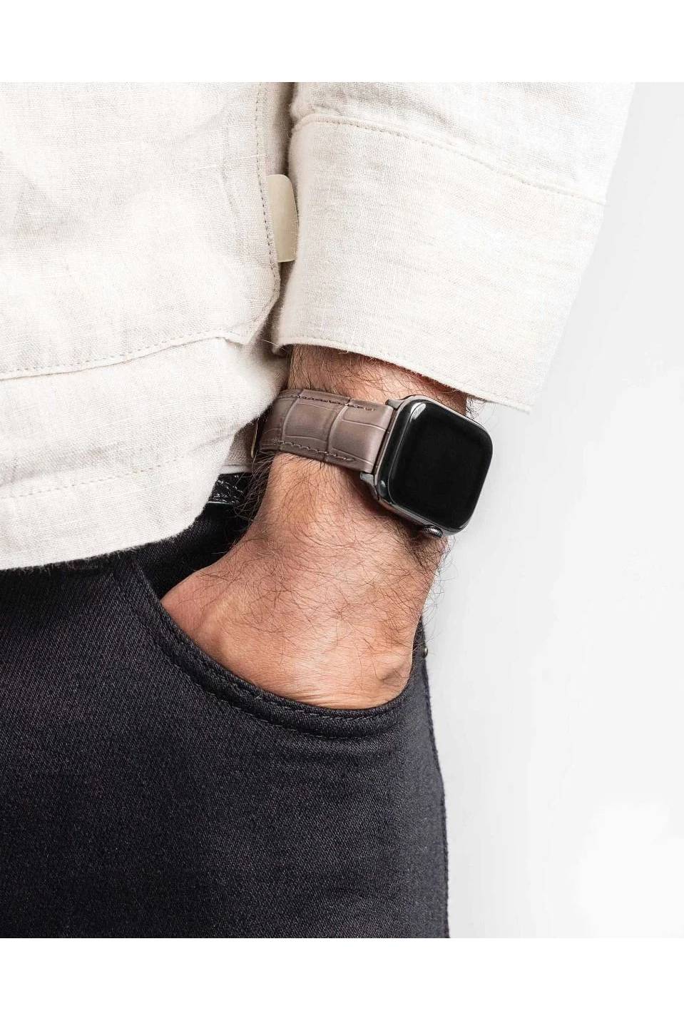 Hirsch Duke M Taupe kellon ranneke