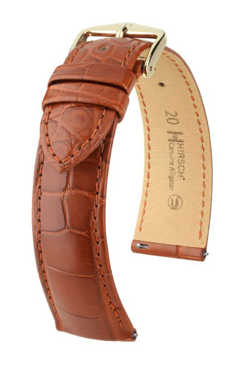 Hirsch Genuine Alligator kelloranneke, kullanruskea