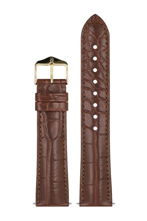 Hirsch Genuine Alligator kelloranneke, ruskea