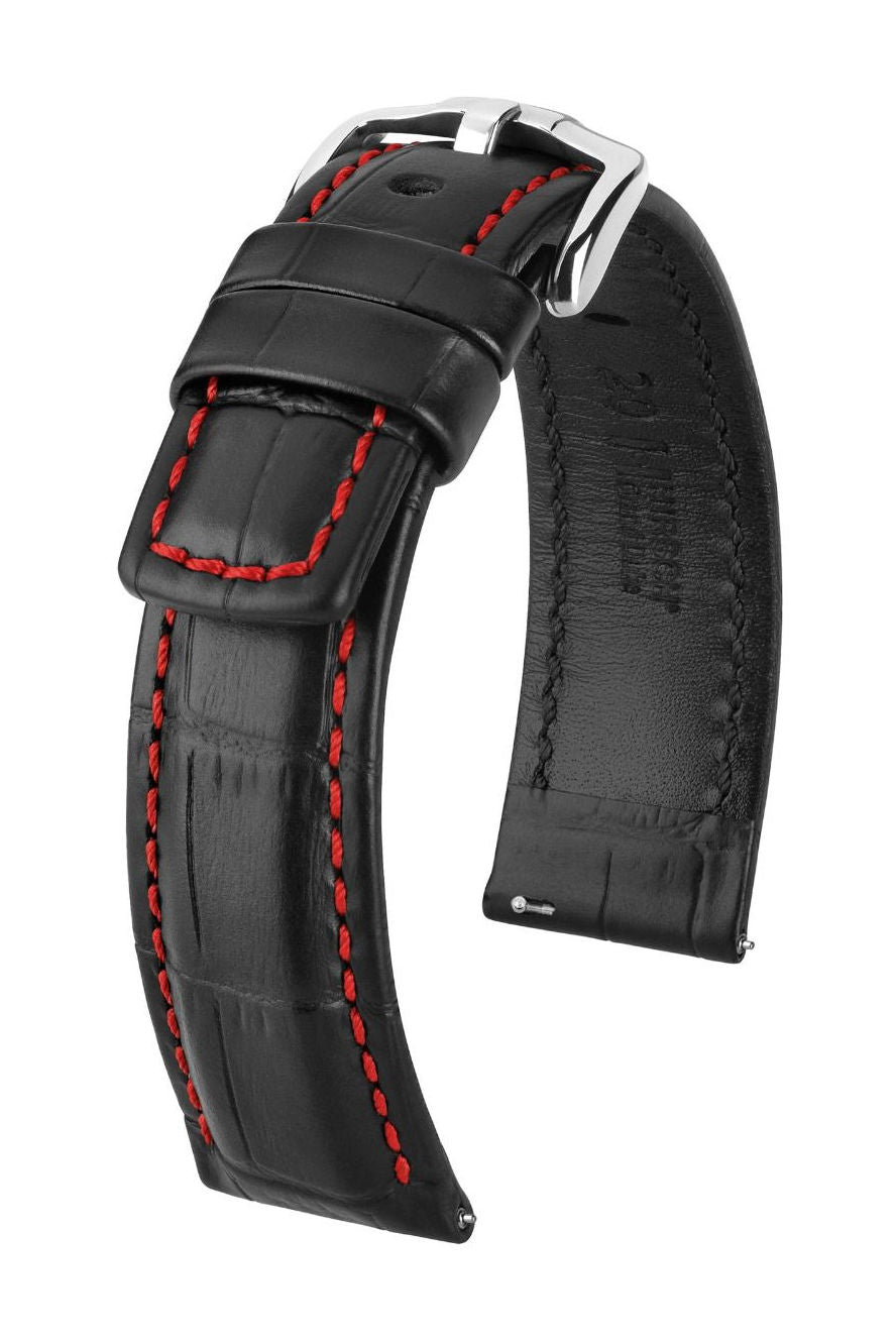 Hirsch Grand Duke kelloranneke, musta (02528X50)