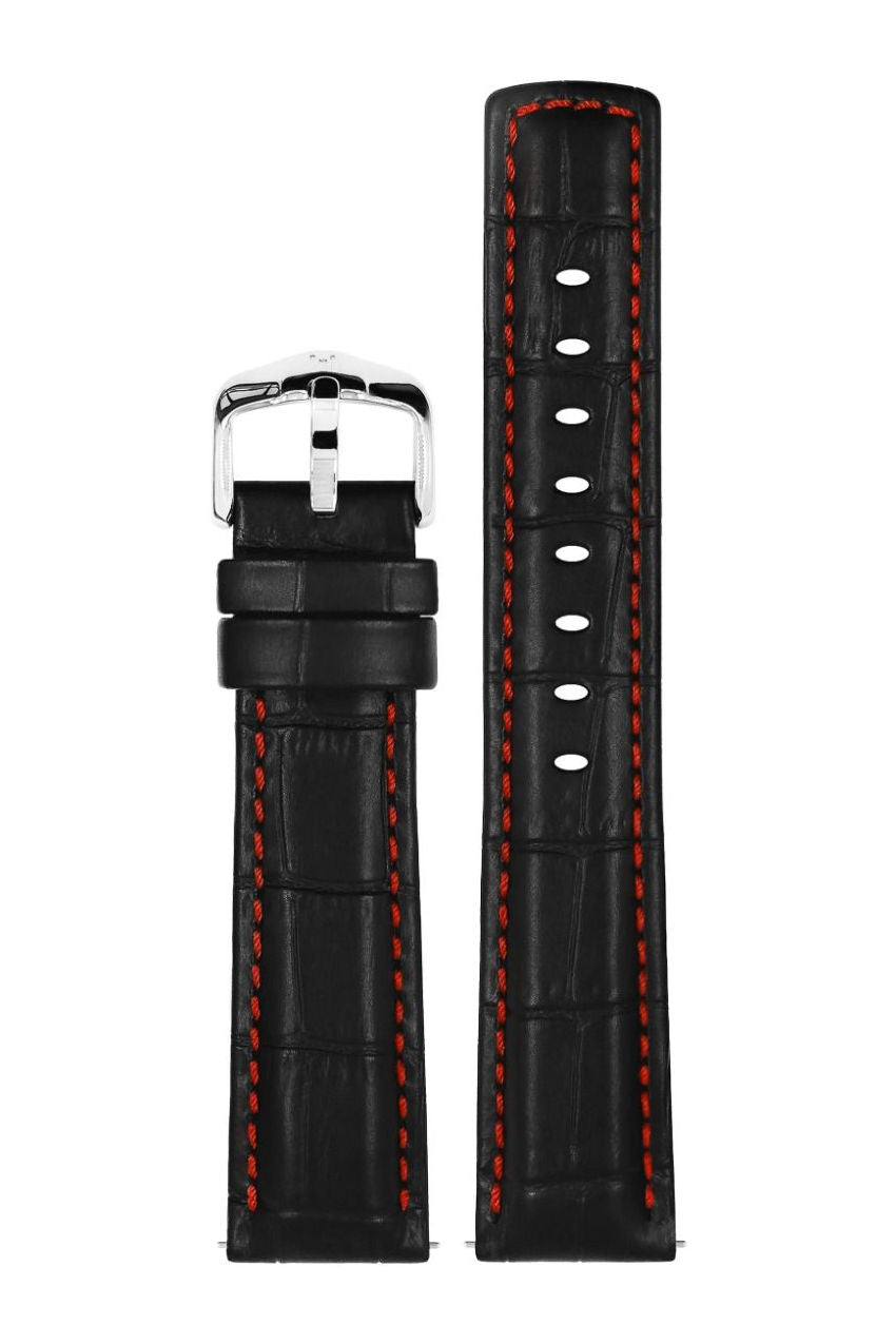 Hirsch Grand Duke kelloranneke, musta (02528X50)