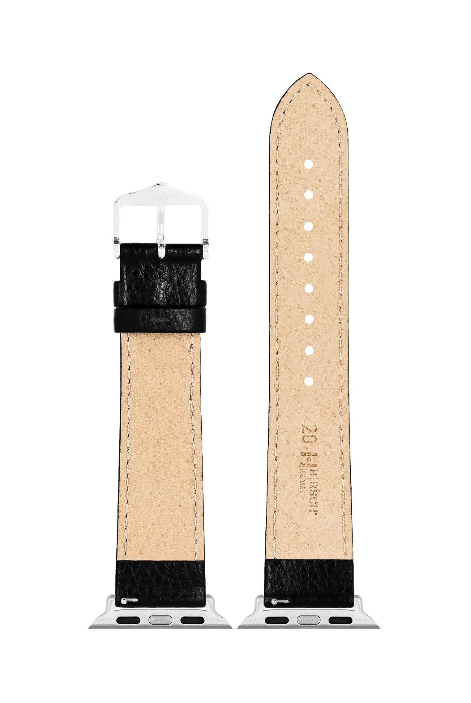 Hirsch Kansas for Apple Watch L Black kellon ranneke