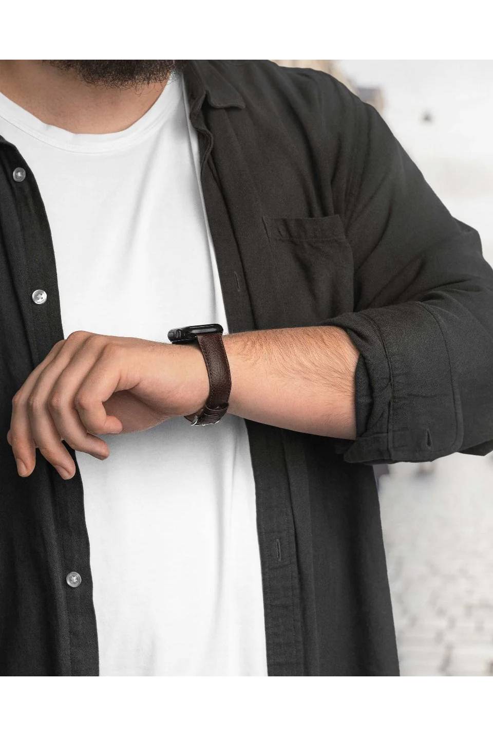 Hirsch Kansas for Apple Watch L Brown kellon ranneke 01502010AD