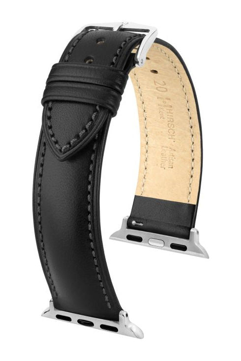 Hirsch Kent for Apple Watch kelloranneke, musta