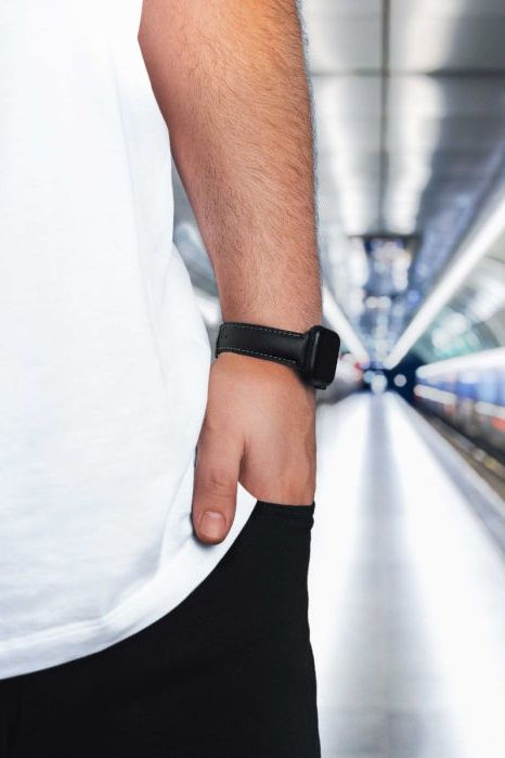 Hirsch Kent for Apple Watch kelloranneke, musta