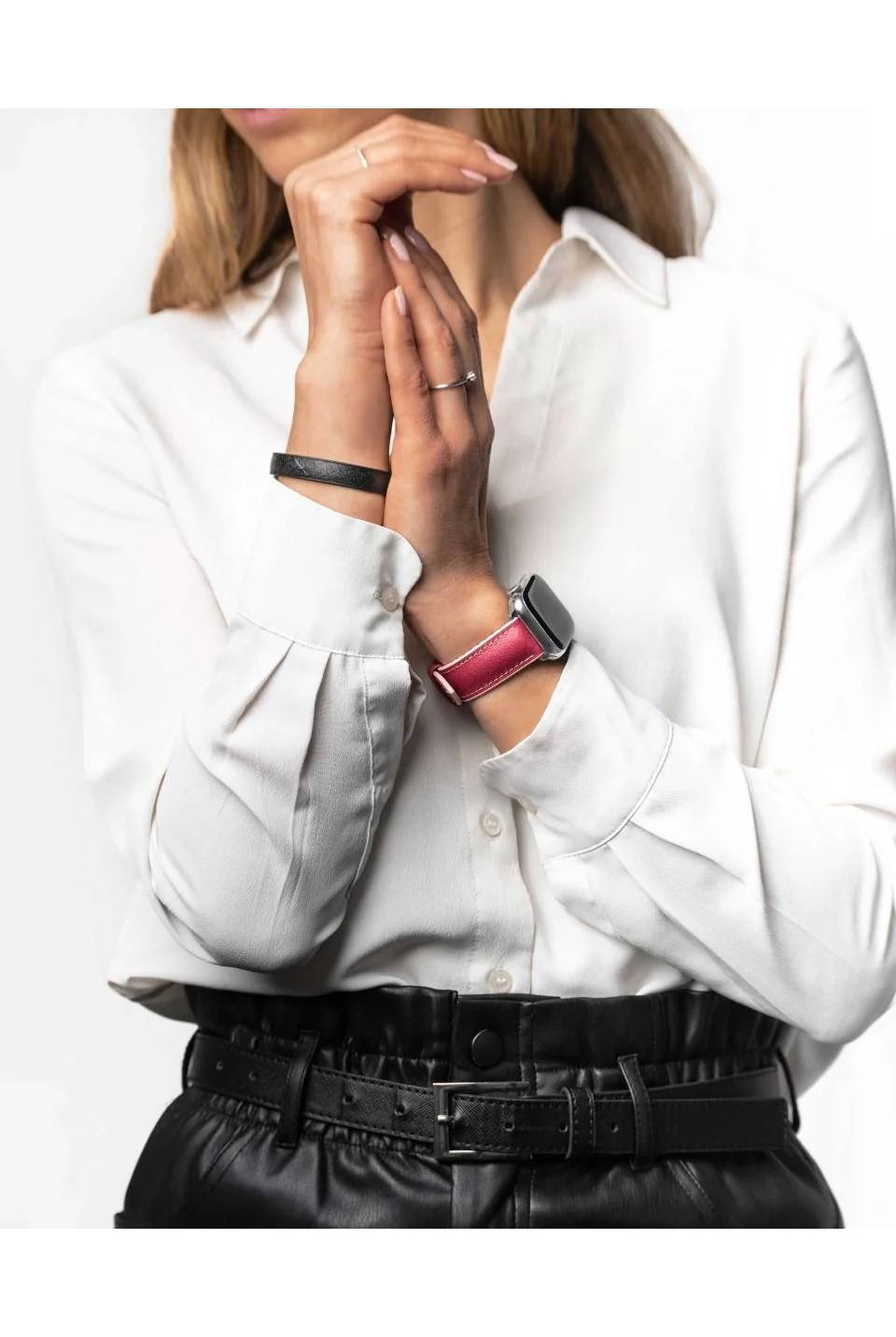 Hirsch Lindsey for Apple Watch M Dark Pink kellon ranneke 0922202125AD