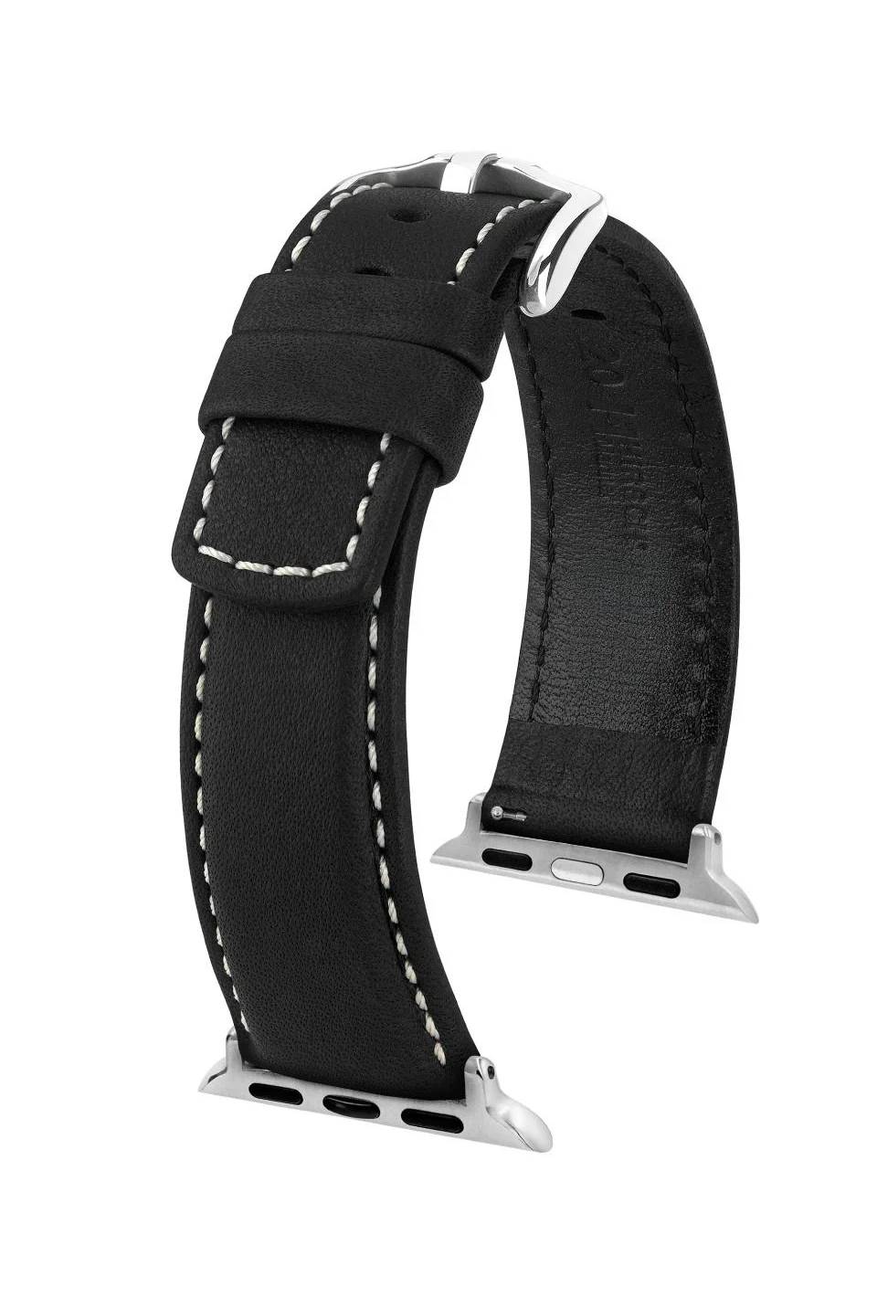 Hirsch Mariner for Apple Watch L Black kellon ranneke