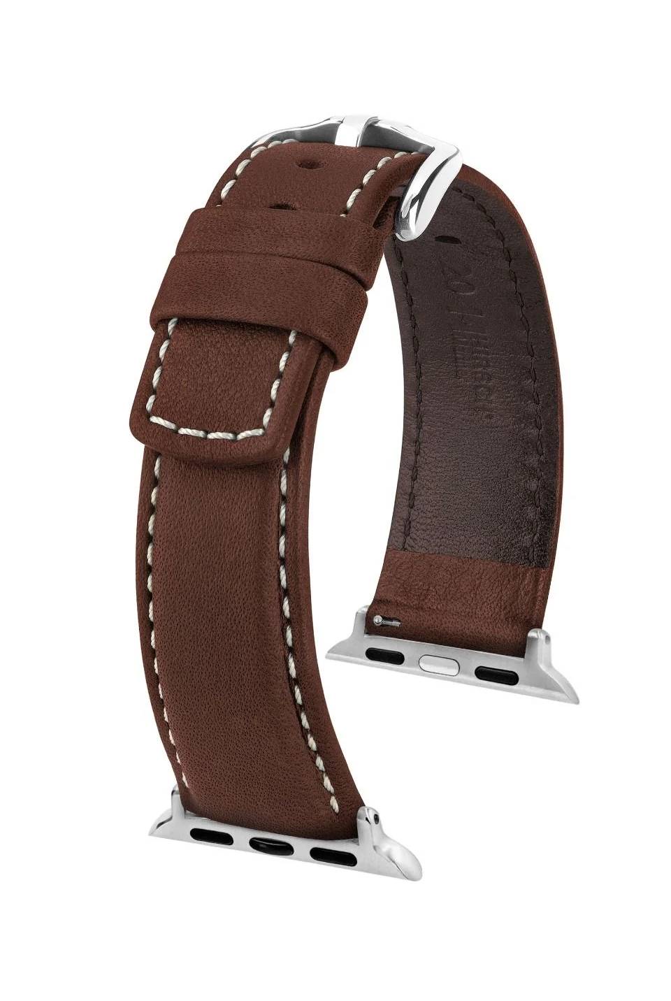 Hirsch Mariner for Apple Watch L Brown kellon ranneke