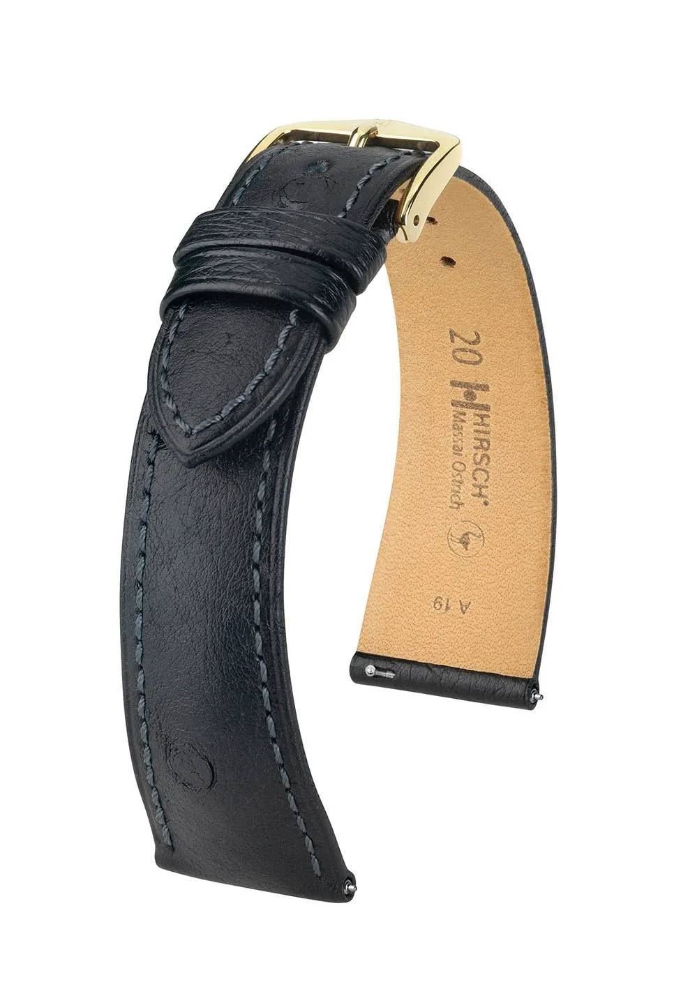 Hirsch Massai Ostrich L Black kellon ranneke