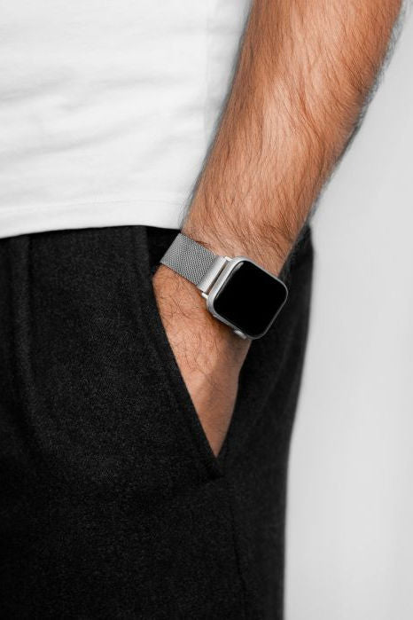 Hirsch Milanaise for Apple Watch kelloranneke, hopea